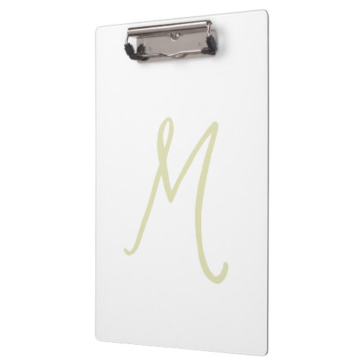 Calligrafie Script Monogram Initiaal Modern Klembord (Links)