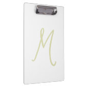 Calligrafie Script Monogram Initiaal Modern Klembord (Rechts)