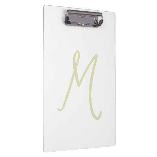 Calligrafie Script Monogram Initiaal Modern Klembord (Rechts)