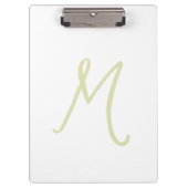 Calligrafie Script Monogram Initiaal Modern Klembord (Voorkant)