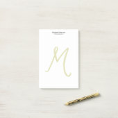 Calligrafie Script Monogram Initiaal Modern Post-it® Notes (Op bureau)