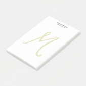 Calligrafie Script Monogram Initiaal Modern Post-it® Notes (Schuin)