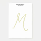 Calligrafie Script Monogram Initiaal Modern Post-it® Notes (Voorkant)