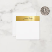 Calligrafie Script Naam Goud Wit Sjabloon (Voorkant / Achterkant in situ)