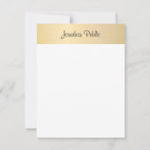 Calligrafie Script Naam Goud Wit Sjabloon Chic (Voorkant)