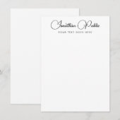 Calligrafie Script Naam Moderne Sjabloon Verticaal (Voorkant / Achterkant)