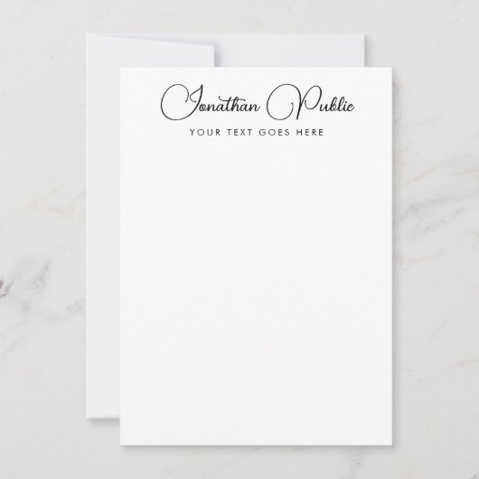 Calligrafie Script Naam Moderne Sjabloon Verticaal (Voorkant)