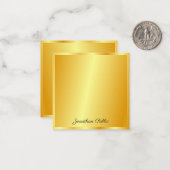 Calligrafie Script Naam Sjabloon Trendy Gold Look (Voorkant / Achterkant in situ)