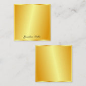 Calligrafie Script Naam Sjabloon Trendy Gold Look (Voorkant / Achterkant)