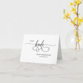 Calligrafie-script naar Mijn bruid op mijn huwelij Kaart (Gele Bloem)