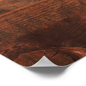 Calligrafie Script Rustic Wood Welkome bruiloft Poster (Hoek)