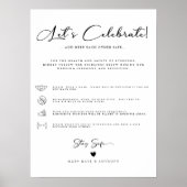 Calligrafie Script Sanitizing Station Wedding Poster (Voorkant)