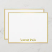 Calligrafie Script Sjabloon Goud Script Aangepast (Voorkant / Achterkant)