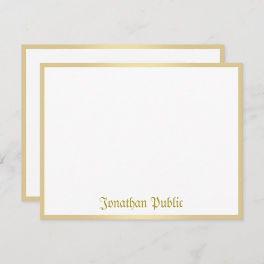 Calligrafie Script Sjabloon Goud Script Aangepast (Voorkant / Achterkant)