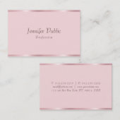 Calligrafie Script Sjabloon Roos Gold Elegant Visitekaartje (Voorkant / Achterkant)