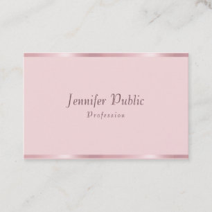 Calligrafie Script Sjabloon Roos Gold Elegant Visitekaartje