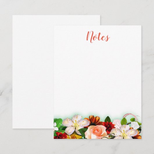 Calligrafie Script Sjabloon Waterverf Floral (Voorkant / Achterkant)