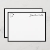 Calligrafie Script Tekst Elegant Monogram Sjabloon (Voorkant / Achterkant)