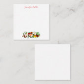 Calligrafie Script Tekst Elegante Waterverf Flower Notitiekaartje (Voorkant / Achterkant)