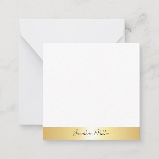 Calligrafie Script Tekst Naam Gouden Sjabloon (Voorkant)