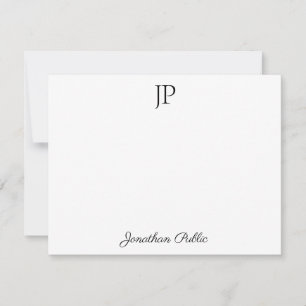 Calligrafie Script Tekst Stijlvolle Monogram Sjabl Notitiekaartje