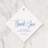 Calligrafie Script Vrijgezellenfeest Dank u Bedankjes Labels (Voorkant)