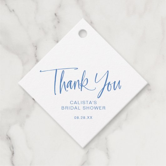 Calligrafie Script Vrijgezellenfeest Dank u Bedankjes Labels (Voorkant)