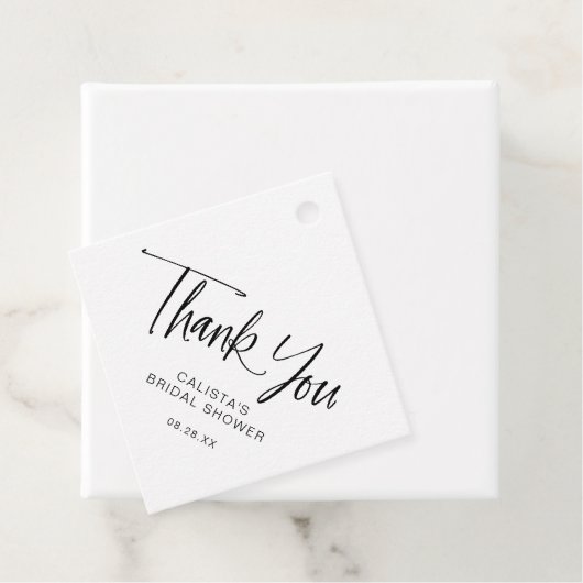 Calligrafie Script Vrijgezellenfeest Dank u Bedankjes Labels (In situ)