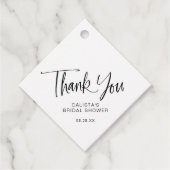 Calligrafie Script Vrijgezellenfeest Dank u Bedankjes Labels (Voorkant)