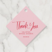 Calligrafie Script Vrijgezellenfeest Dank u Bedankjes Labels (Voorkant)