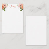 Calligrafie Script Waterverf Rozen Sjabloon Chic (Voorkant / Achterkant)