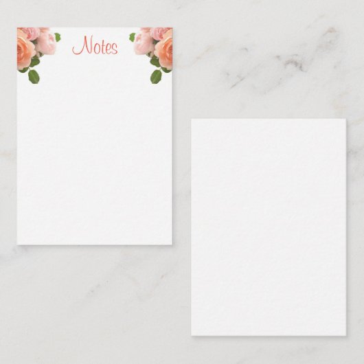 Calligrafie Script Waterverf Rozen Sjabloon Chic (Voorkant / Achterkant)