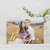 Calligrafie-scriptbedekking | Foto bedankt voor je (Staand voorkant)