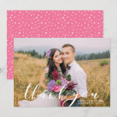 Calligrafie-scriptbedekking | Foto bedankt voor je (Voorkant / Achterkant)