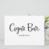 Calligrafie | "Sigarenbar" Trouwbord Kaart (Staand voorkant)