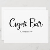 Calligrafie | "Sigarenbar" Trouwbord Kaart (Voorkant / Achterkant)