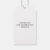 Calligrafie Sip Sip Hooray Black White Wedding Cadeaulabel (Achterkant)