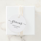 Calligrafie Spaans Dank u bruiloft Gracias Bedankjes Labels (In situ)