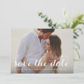 Calligrafie Sparen de Bekleding van de Datum Save The Date (Staand voorkant)