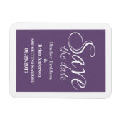 Calligrafie Sparen de Magnet van de Datum, Paars Magneet (Horizontaal)