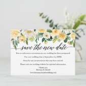 Calligrafie Sparen de nieuwe Datum Gele Florence K Save The Date (Staand voorkant)