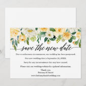 Calligrafie Sparen de nieuwe Datum Gele Florence K Save The Date (Voorkant / Achterkant)