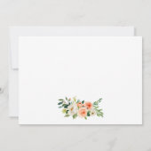 Calligrafie Sparen de Nieuwe Datum Koral Floral Ka Save The Date (Achterkant)