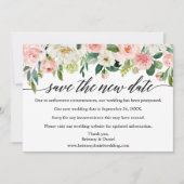 Calligrafie Sparen de Nieuwe Datum roze Floral Kaa Save The Date (Voorkant)