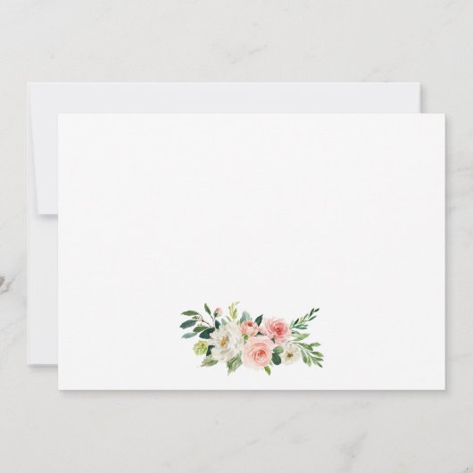 Calligrafie Sparen de Nieuwe Datum roze Floral Kaa Save The Date (Achterkant)