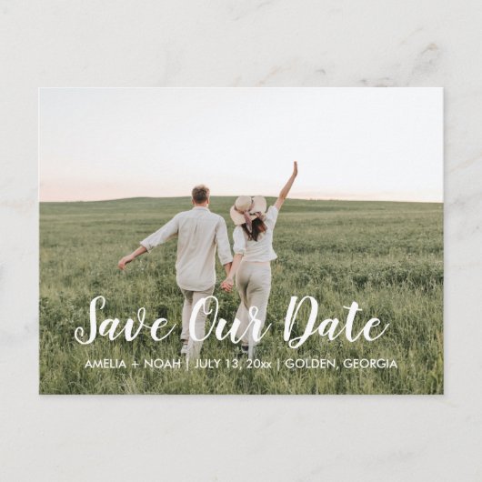 Calligrafie sparen het Briefkaart van de Datum (Voorkant)