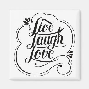 Calligrafie-sticker live-liefdeslacht Citaat Magneet