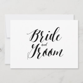 Calligrafie Stijl "Bride and Groom" Weddenschap