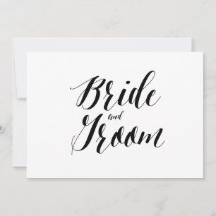 Calligrafie Stijl "Bride and Groom" Weddenschap