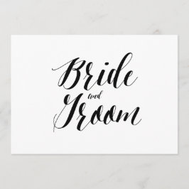 Calligrafie Stijl "Bride and Groom" Weddenschap